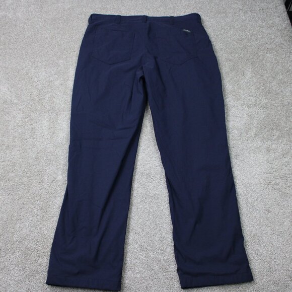 Eddie Bauer Pants Mens 38x32 Blue Fleece Lined Tech Nylon Stretch Cargo Pocket - Picture 6 of 14